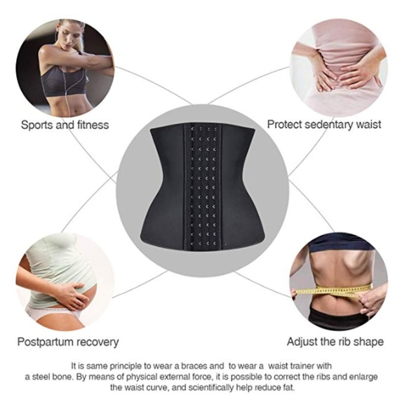 Breathable latex waist trainer color nude - Picture 6 of 7